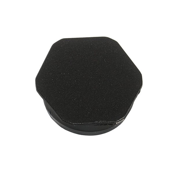 Visipak CLOSURE-HEX PLUG-2-1/4"-HDPE-BLACK, 1000PK 426908